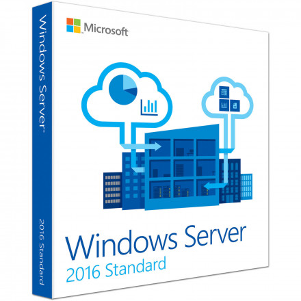 Windows Server 2016 Standard Russian Russia Only DVD 5 Clients 16 Core License