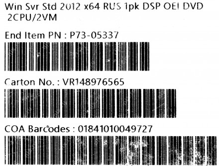 Windows Server CAL 2012 Russian 1pk DSP OEI 5 Clients Device