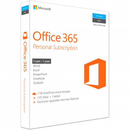 Microsoft 365 Personal 1 User 1 Year Subscription Only Download