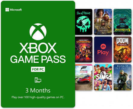 Карта оплаты Xbox Game Pass для ПК на 3 месяца